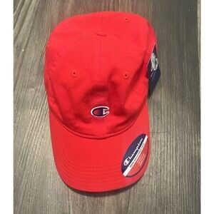 CHAMPION Men’s Red Cap Baseball Style Hat Medium Adult NEW